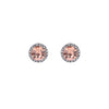 Orange Circular Stud Earrings