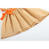 Orange Pinstripe Ruffle Pumpkin Bow Dress