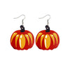 Orange Pumpkin Drop Earrings