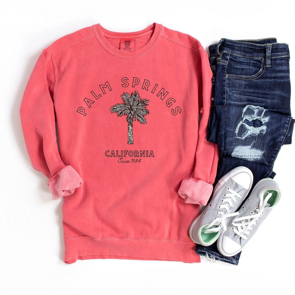 Palm Springs California Garment Dyed Sweatshirt