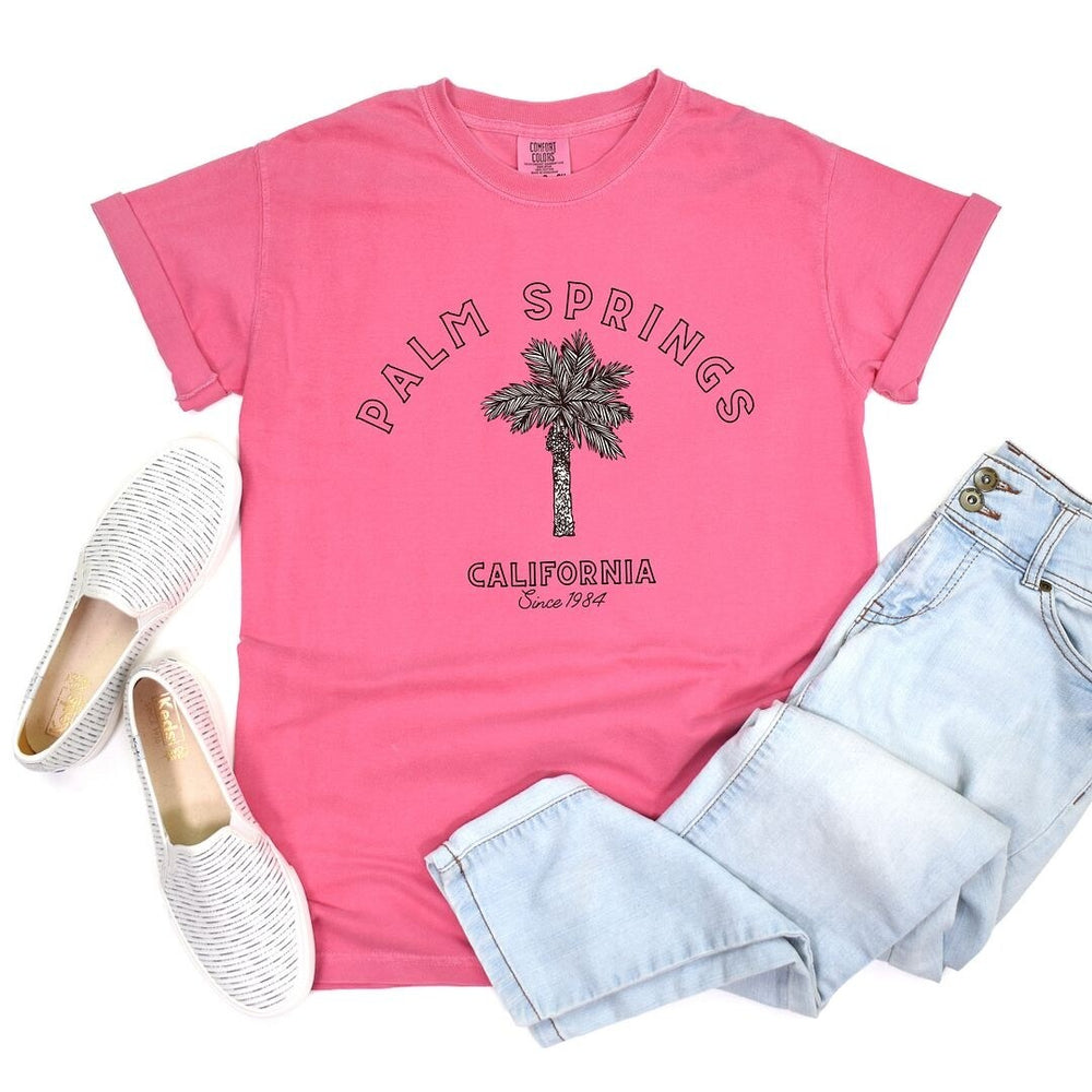 Palm Springs California Garment Dyed Tee