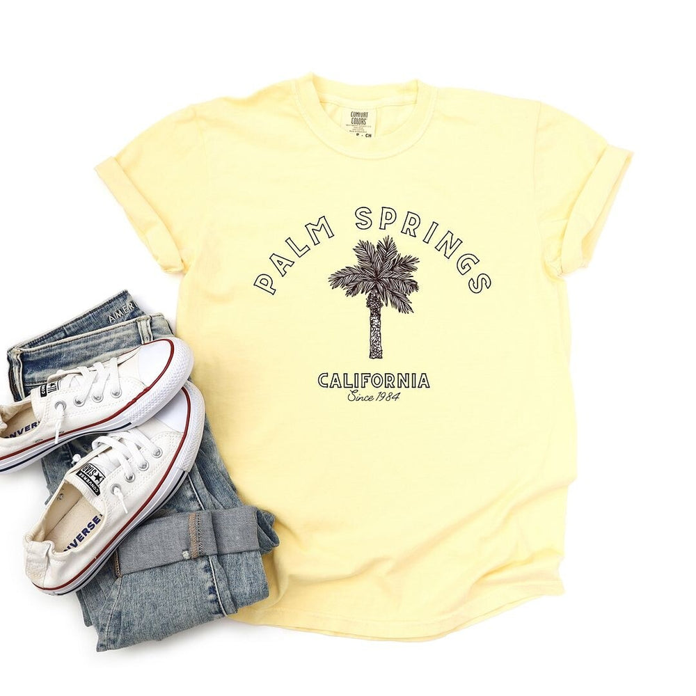 Palm Springs California Garment Dyed Tee