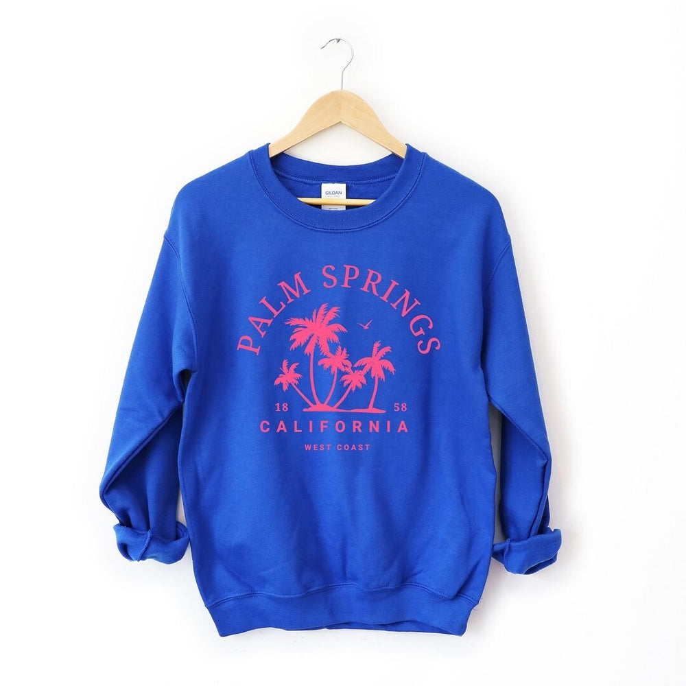 Palm Springs Palm Trees Graphic Sweatshirt