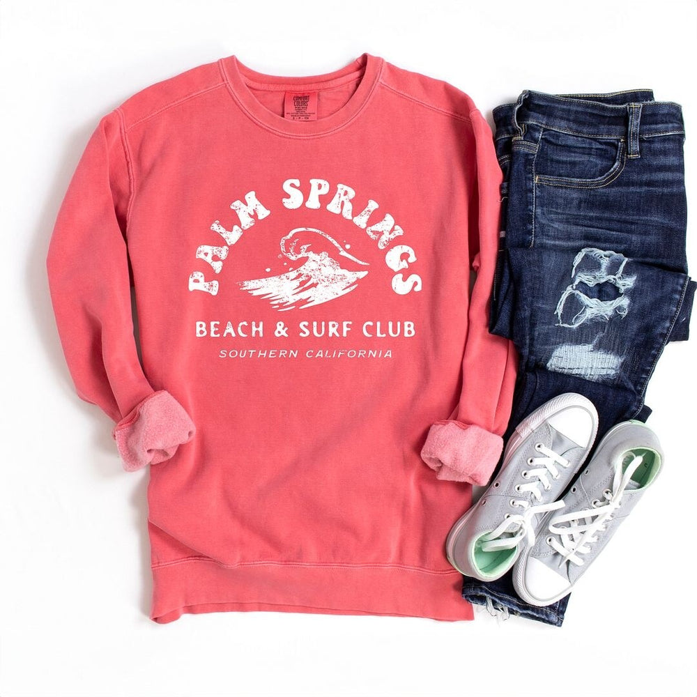 Palm Springs Surf Club Garment Dyed Sweatshirt