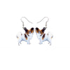 Papillion Dog Drop Earrings