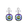 Paradise Shine Swarovski Crystal Cushion Cut Bow Drop Earrings