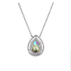 Paradise Shine Swarovski Crystal Teardrop Pendant Necklace - White