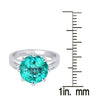 Paraiba Tourmaline Sterling Silver Solitaire Ring