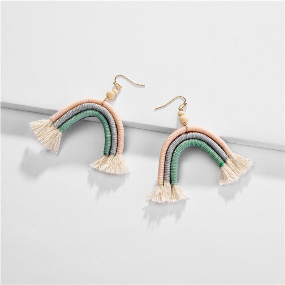 Pastel Statement Rainbow Drop Earrings