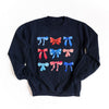 Patriotic Coquette Bow Chart Graphic Sweatshirt