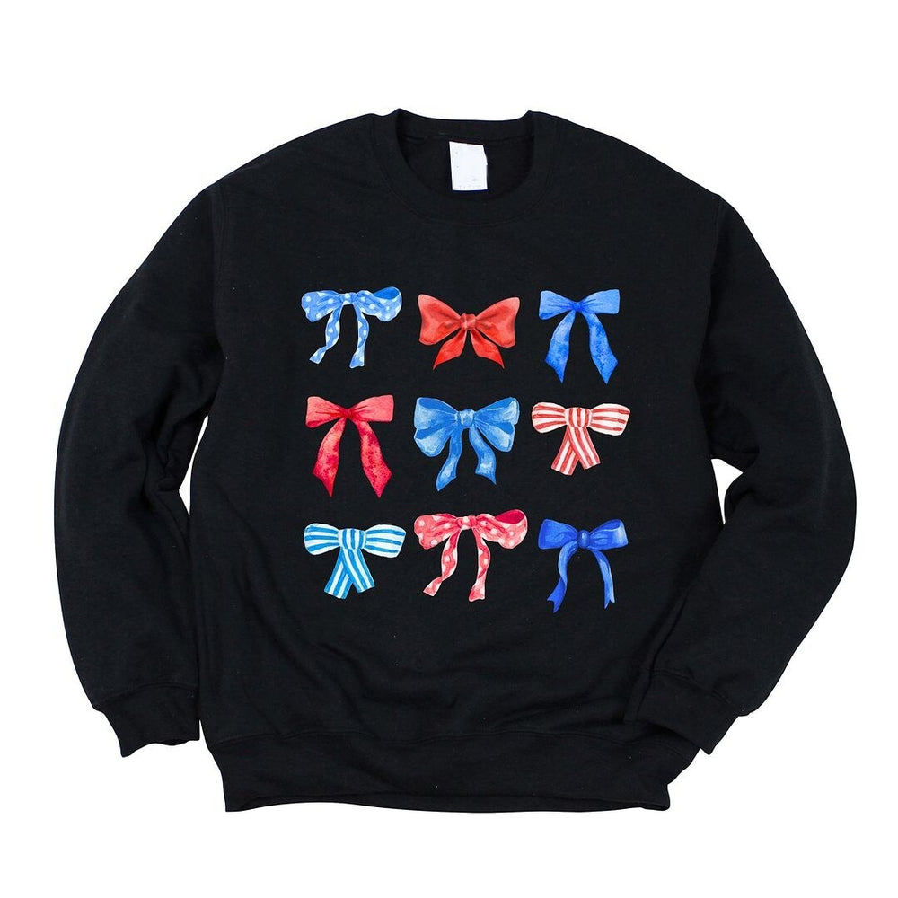 Patriotic Coquette Bow Chart Graphic Sweatshirt