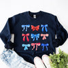 Patriotic Coquette Bow Chart Graphic Sweatshirt