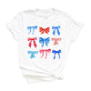 Patriotic Coquette Bow Chart Short Sleeve Crewnneck Tee