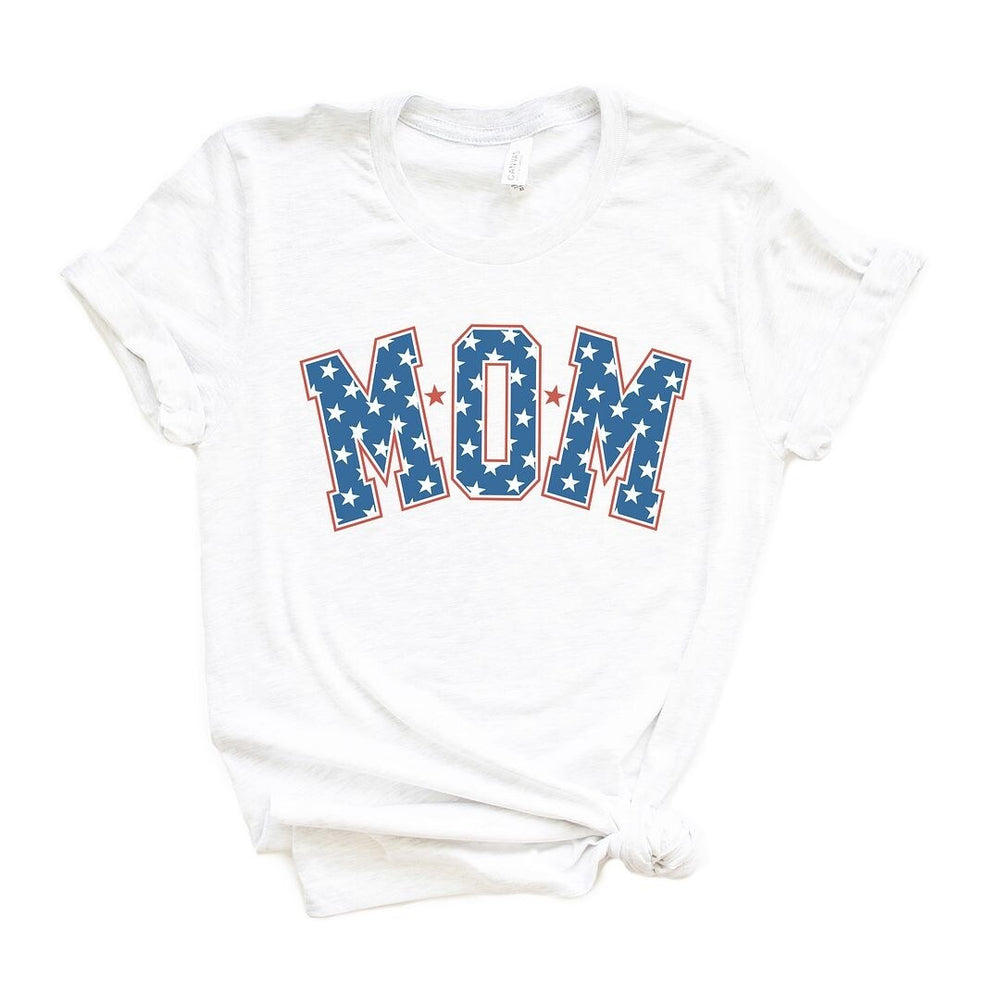 Patriotic Mom Varsity Short Sleeve Crewnneck Tee