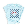 Patriotic Smiley Stars Short Sleeve Crewnneck Tee