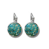 Patterned Circular Leverback Earrings