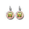 Patterned Circular Leverback Earrings