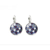 Patterned Circular Leverback Earrings