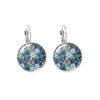 Patterned Circular Leverback Earrings