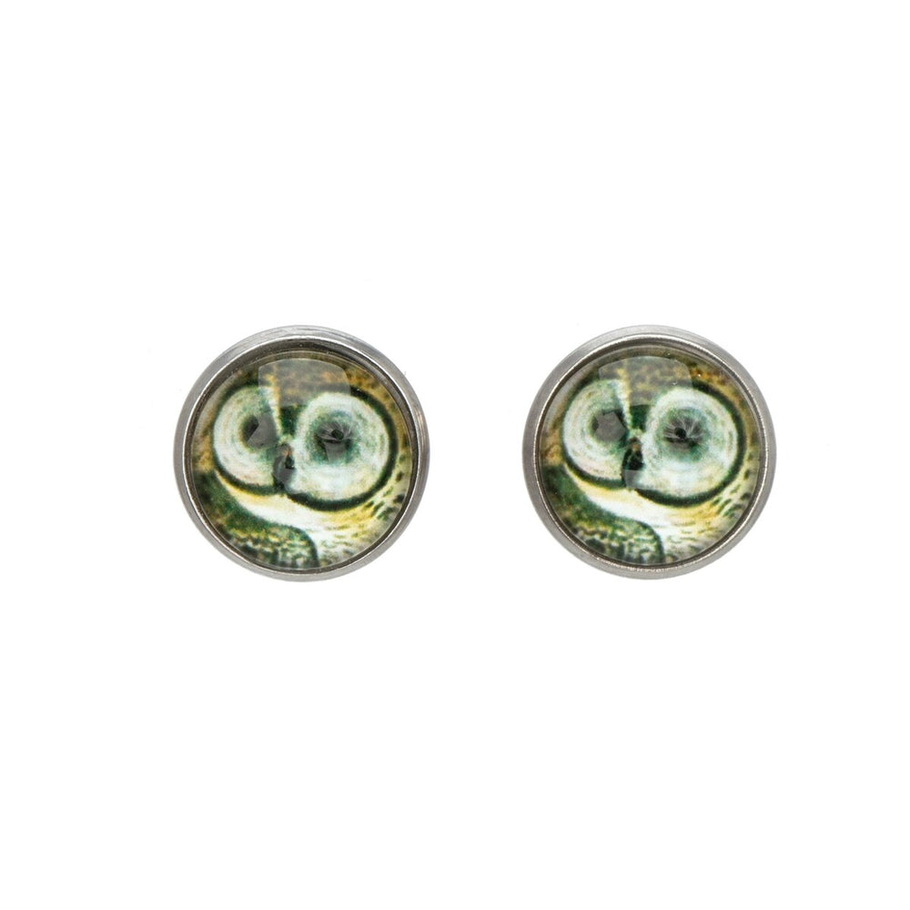 Patterned Circular Stud Earrings