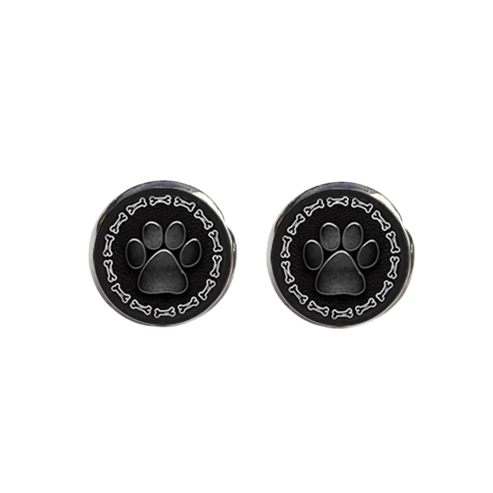 Patterned Circular Stud Earrings