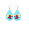 Patterned Oversized Teardrop Drop Earrings