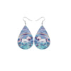 Patterned Oversized Teardrop Drop Earrings