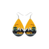 Patterned Oversized Teardrop Drop Earrings