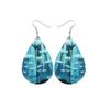 Patterned Oversized Teardrop Drop Earrings