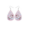 Patterned Oversized Teardrop Drop Earrings