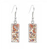 Patterned Rectangular Drop Earrings