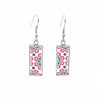 Patterned Rectangular Drop Earrings