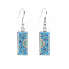 Patterned Rectangular Drop Earrings