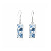 Patterned Rectangular Drop Earrings