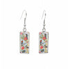 Patterned Rectangular Drop Earrings