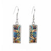 Patterned Rectangular Drop Earrings