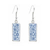 Patterned Rectangular Drop Earrings