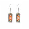 Patterned Rectangular Drop Earrings