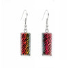 Patterned Rectangular Drop Earrings