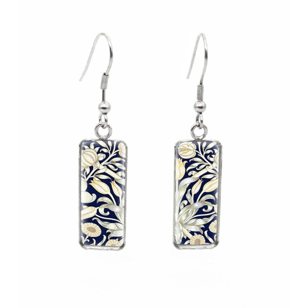 Patterned Rectangular Drop Earrings