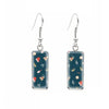 Patterned Rectangular Drop Earrings