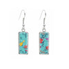 Patterned Rectangular Drop Earrings