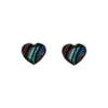 Paua Sterling Silver Heart Stud Earrings