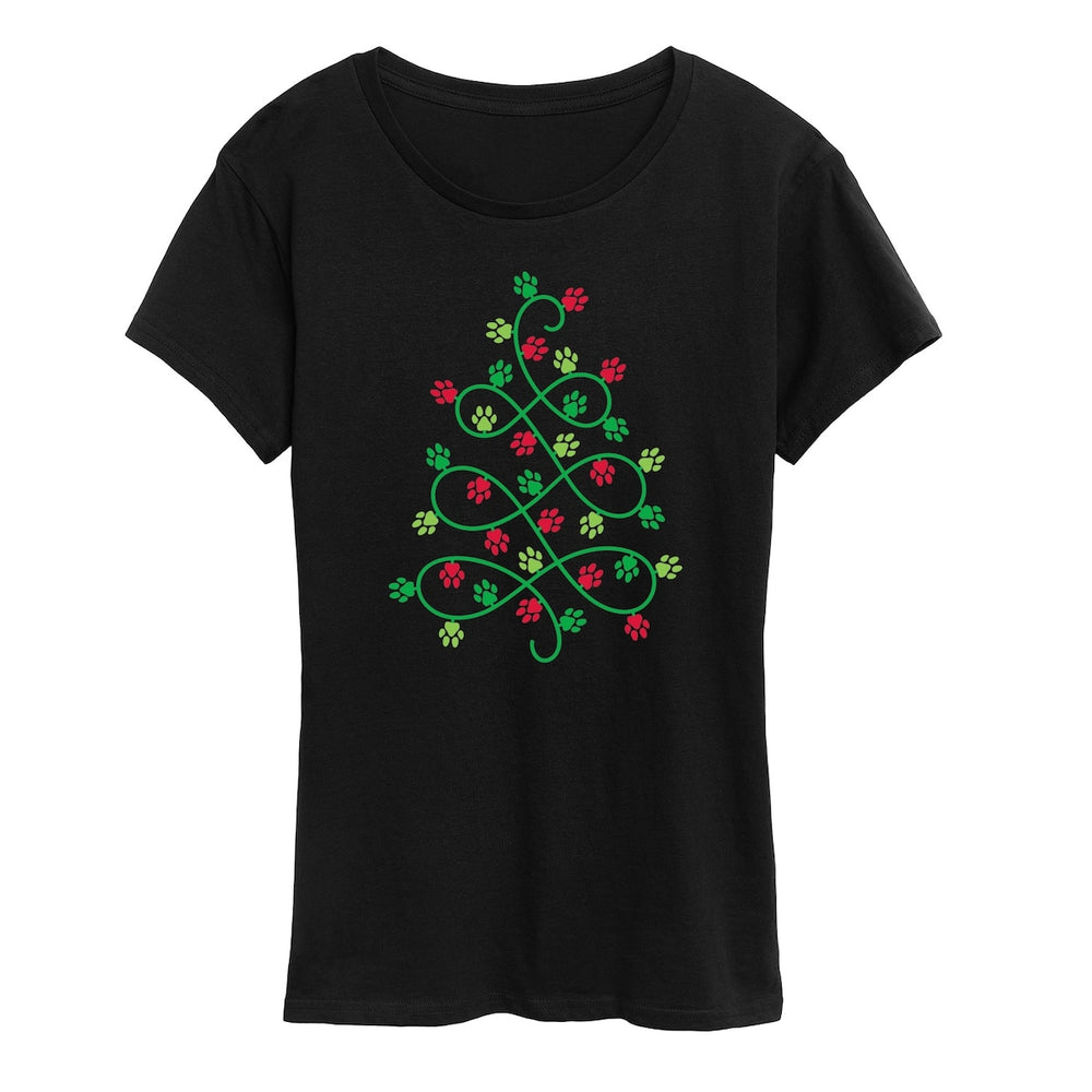 Paw Print Christmas Tree Plus Tee