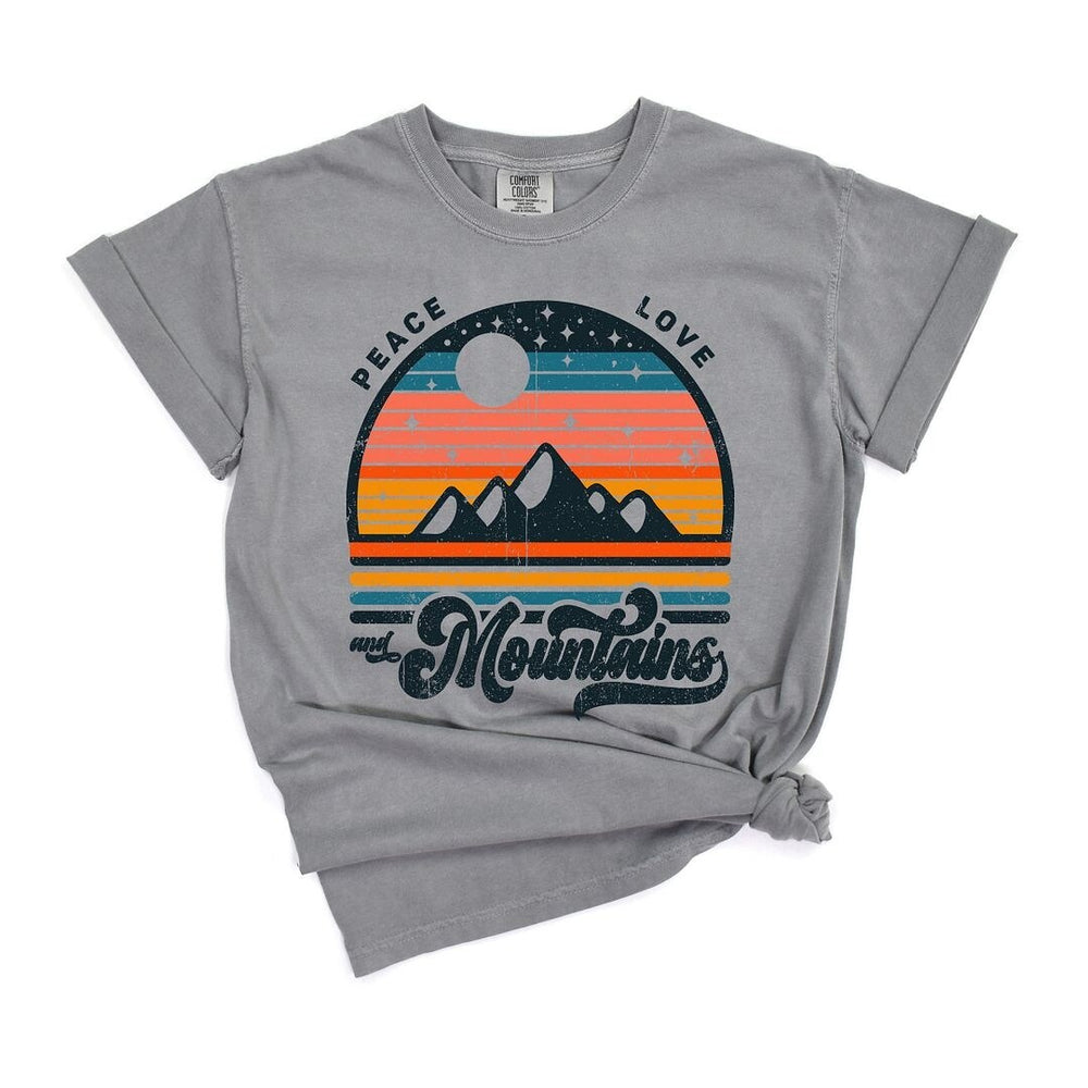 Peace Love and Mountains Garment Dyed Tee