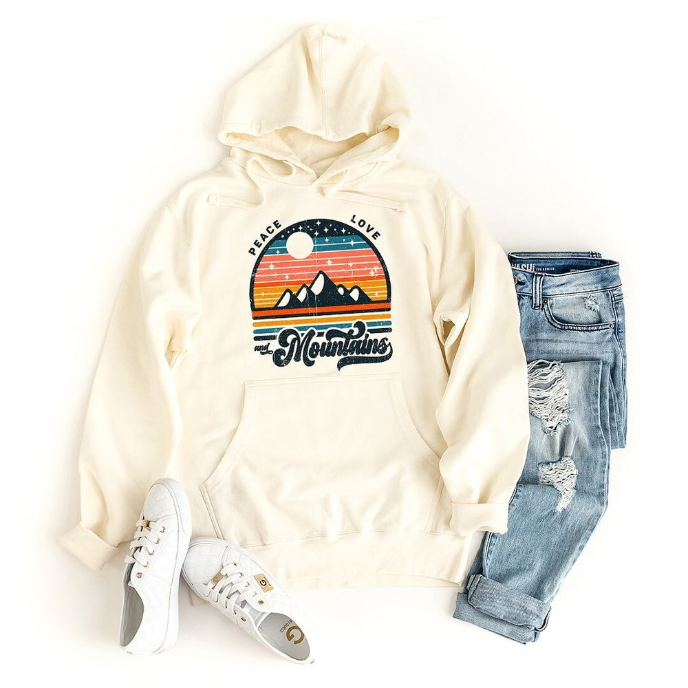 Peace Love and Mountains Graphic Hoodie