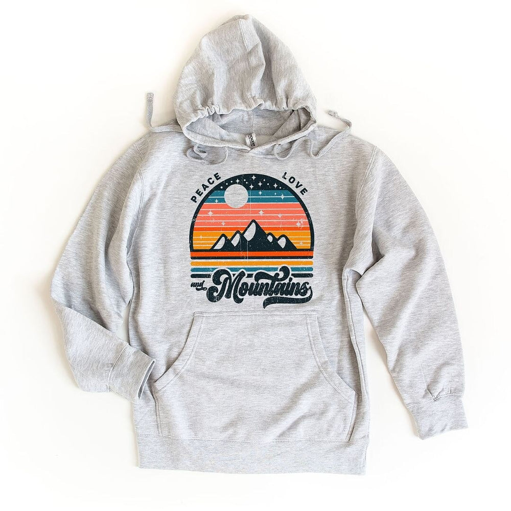 Peace Love and Mountains Graphic Hoodie