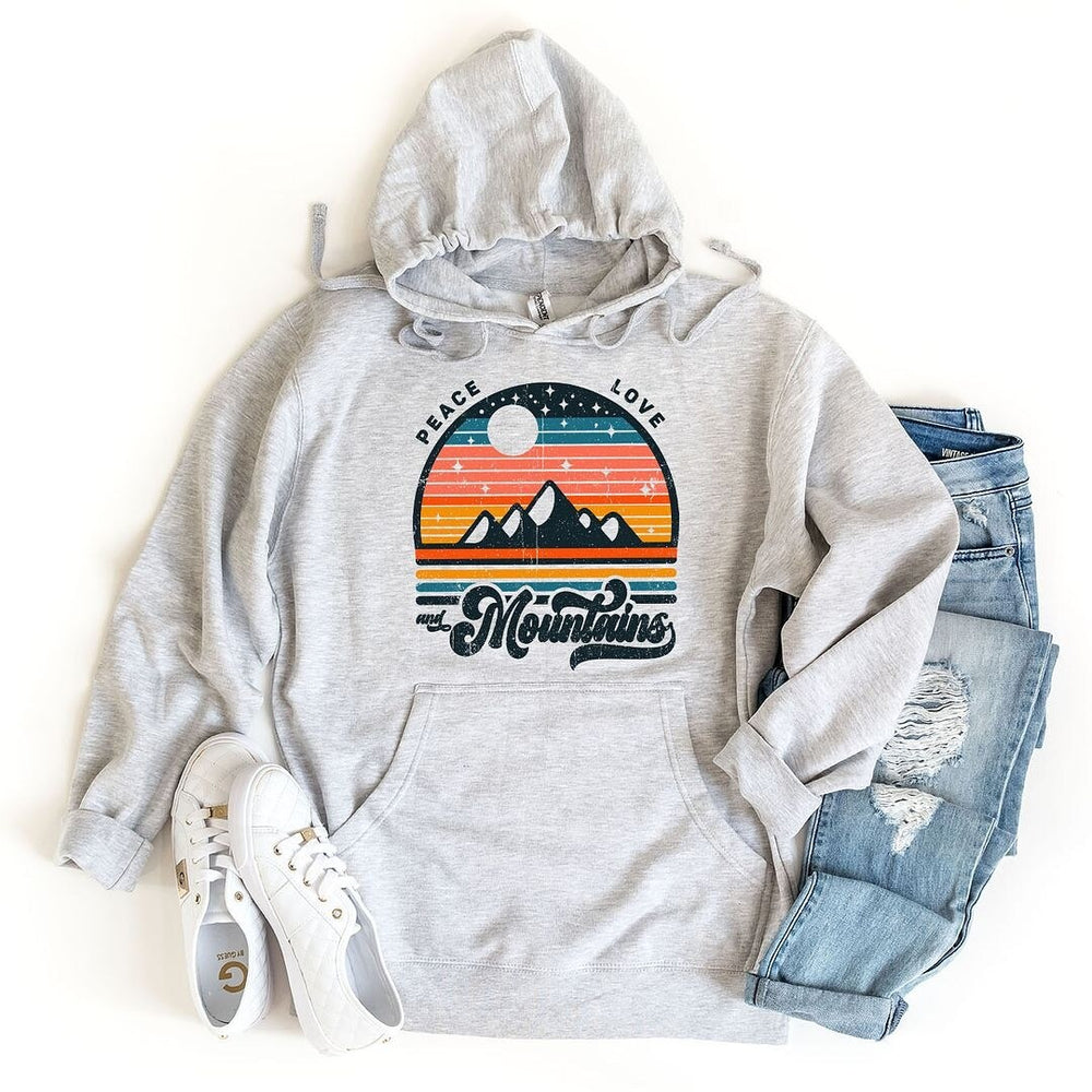 Peace Love and Mountains Graphic Hoodie