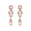 Peach Crystal Drop Earrings