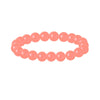 Peach Jade Beaded Stretch Bracelet